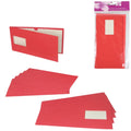 Kaarten met enveloppen rood 21 cm 5 stuks | 48 stuks