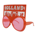 Folat zonnebril met supporters en banner oranje 18 cm | 24 stuks