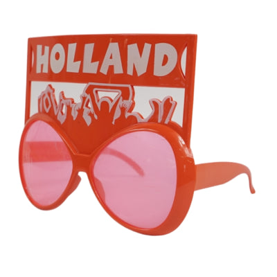 Folat zonnebril met supporters en banner oranje 18 cm | 24 stuks