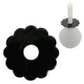 Stjernsund kaarsenring loua bloem zwart glans 9,3 cm | 24 stuks