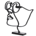 Light living beeld face zwart 45 cm | 4 stuks