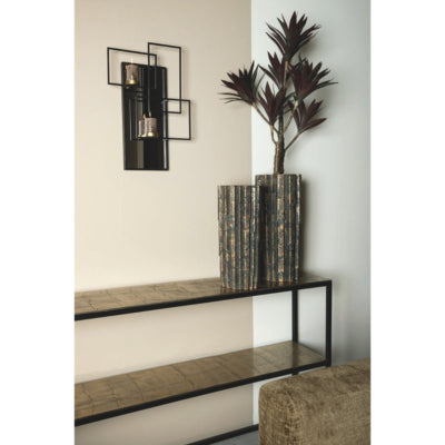 Ptmd wandrek theelichthouder erico zwart 54 cm | 4 stuks