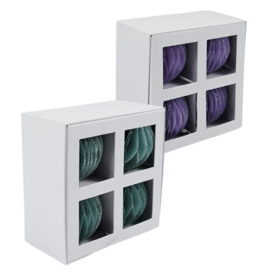 Migros (r) kerstbal papier met glitters 9 cm 2 assorti set van 4 | 6 stuks