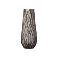Ptmd bloempot deandra aluminium s grijs 34 cm | 2 stuks