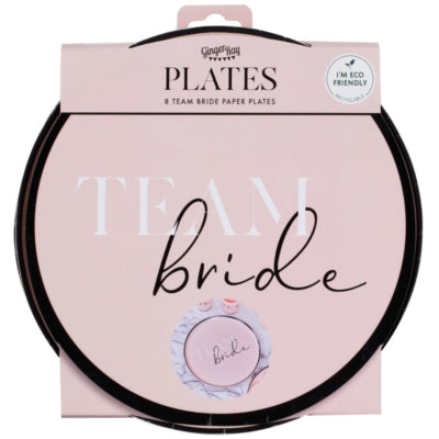 Ginger ray wegwerp borden team bride 24 cm 8 stuks | 20 stuks