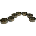 Theelichthouder caterpillar metaal goudkleurig 30 cm | 24 stuks