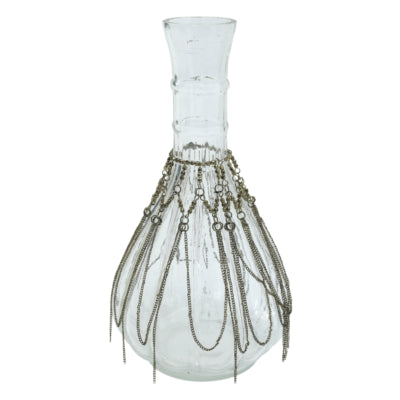 Ptmd vaas met ketting elif transparant 25 cm | 4 stuks