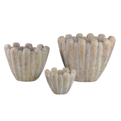 Ptmd bloempot minter s bruin 23,5 cm | 8 stuks