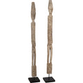 J-line figuur op voet kali albasia 120 cm 2 assorti | 2 stuks