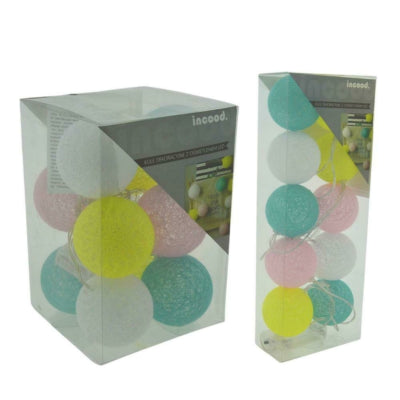 Lichtketting led bollen 120 cm assorti verpakking | 12 stuks