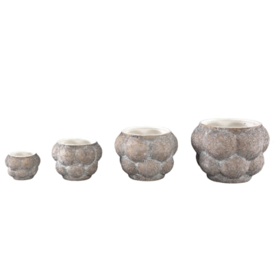 Ptmd bloempot fareeda s grijs 14 cm | 12 stuks