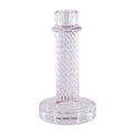 Housevitamin kandelaar twist glas roze 15 cm | 24 stuks