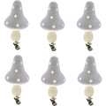 Decoratie paddenstoelen op clip grijs 9 cm set van 6 | 12 stuks