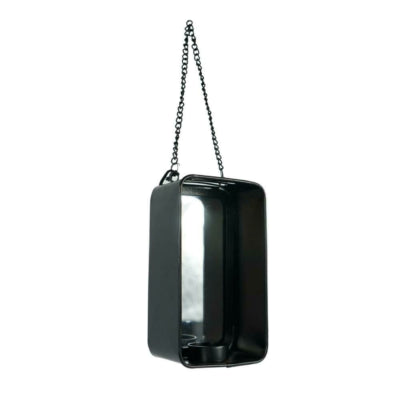 Gusta spiegel met theelichthouder zwart 18 cm | 12 stuks