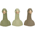 Daan kromhout beeld duck head groen 20 cm 3 assorti | 6 stuks