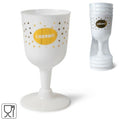 Senza wijnglazen wit goudkleurig 140 ml 4 stuks | 24 stuks