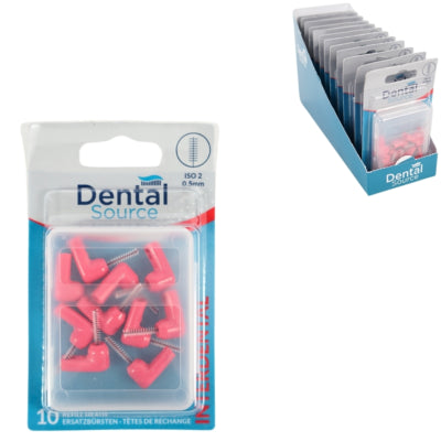 Dental source interdentale borstels navulling roze 10 stuks | 60 stuks