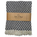 Take a plaid 56 gerecycled katoen zwart 130 x 180 cm | 12 stuks