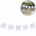 Ginger ray vlaggenlijn christening wit 2 m | 10 stuks