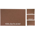 Placemat met duitstalige spreuk vilt bruin 45 x 30 cm 4 assorti | 48 stuks