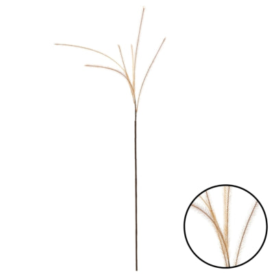 Countryfield kunsttak met 6 pluimen lichtbruin 112 cm | 24 stuks