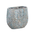 Ptmd bloempot rexin ovaal grijs s 20 cm | 8 stuks