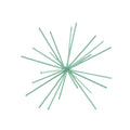 Housevitamin ornament firework metaal mintgroen 15 cm | 24 stuks