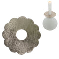Stjernsund kaarsenring loua bloem zilverkleurig 9,3 cm | 24 stuks