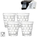 Glazen qube tumbler 280 ml set van 4 | 12 stuks