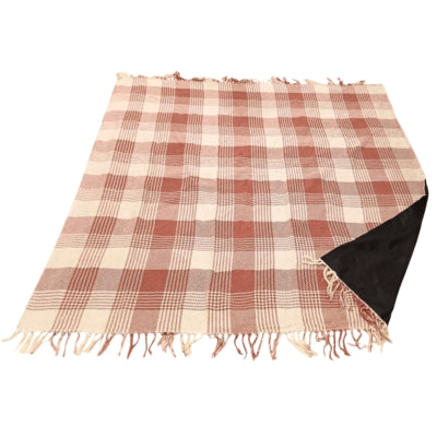 Take a plaid polyback picknickplaid roest wit 160 x 160 cm | 10 stuks