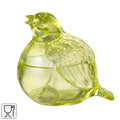 J-line pot met deksel duif glas groen 14 cm | 12 stuks