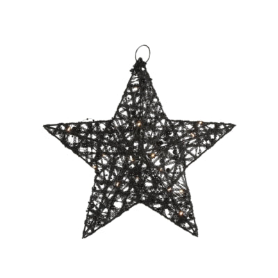 Countryfield kerstster lille s led op batterij zwart 30 cm | 8 stuks