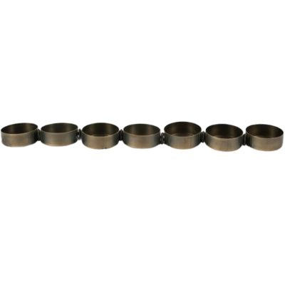 Theelichthouder caterpillar metaal goudkleurig 30 cm | 24 stuks