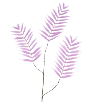 Daan kromhout kunsttak palm leaf zijde lila 95 cm | 6 stuks