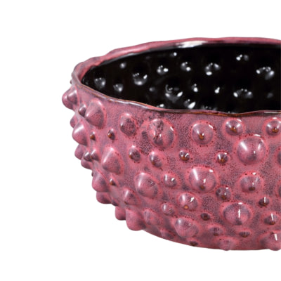 Ptmd bloempot marel dots paars l 24 cm | 2 stuks