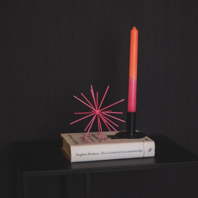 Housevitamin ornament firework metaal zwart 15 cm | 24 stuks