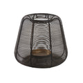 Ptmd windlicht jaden s zwart 25 cm | 2 stuks