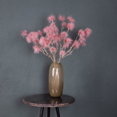Ptmd kunsttak feather champagnekleurig roze 82 cm | 12 stuks