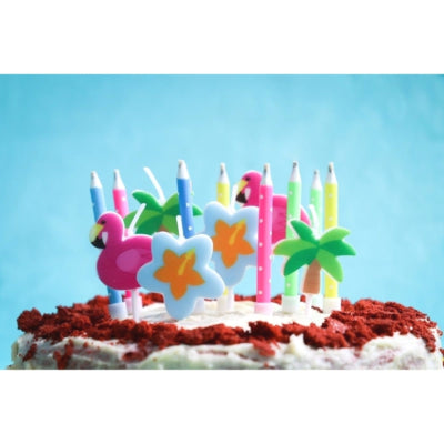 Folat tropical party kaarsen 7,5 cm set van 6 | 24 stuks