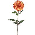 Ptmd kunstbloem dahlia geel rood 73 cm | 6 stuks
