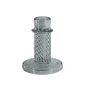 Housevitamin kandelaar twist rookglas grijs 10 cm | 24 stuks