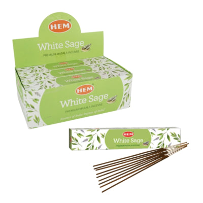 Hem wierookstokjes witte salie 8 stuks | 36 stuks