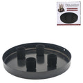 Dienblad kaarsenhouder metaal zwart 20 cm | 6 stuks