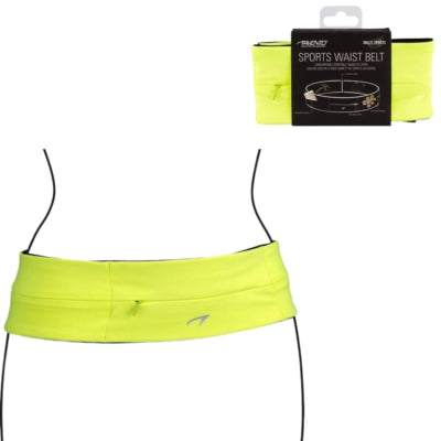 Avento taille sportband twist fluorgeel zwart maat l | 10 stuks