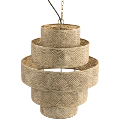 Ptmd hanglamp narinde goudkleurig 46 cm | 2 stuks