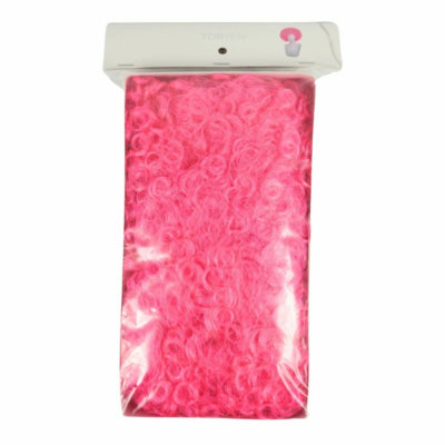 Pruik krullen roze one size | 10 stuks