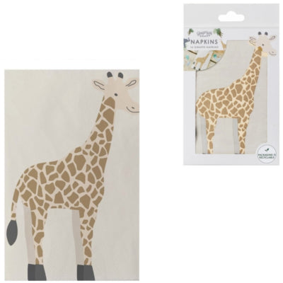 Ginger ray servetten giraffe 22 x 33 cm 16 stuks | 30 stuks