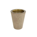 Theelichthouder tiffany beige goudkleurig 8 cm | 12 stuks