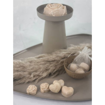 Daan kromhout amberblokje roos babypoeder 2,5 cm organza zakje met 4 stuks | 24 stuks