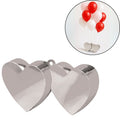 Amscan ballongewicht hartjes zilverkleurig 12 cm | 24 stuks
